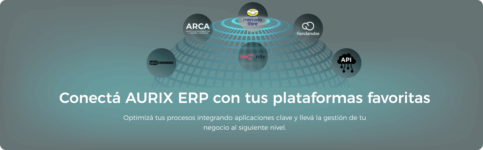 Integraciones de Aurix ERP con plataformas favoritas
